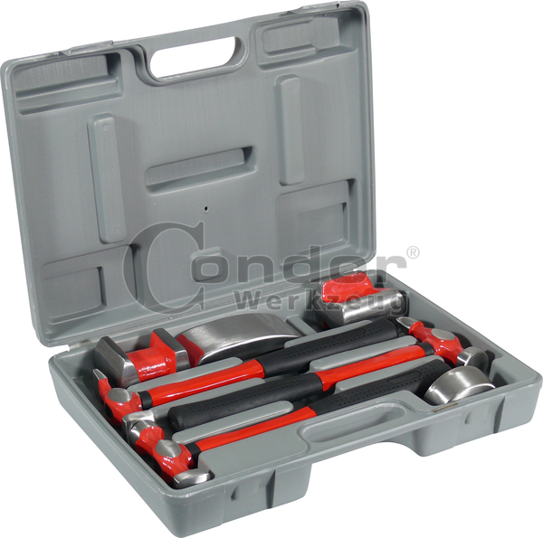 Kit De Débosselage Carrosserie 7 Pièces - Marteaux Et Tas En Acier Forgé - Pour Réparer Bosses Et Tôles